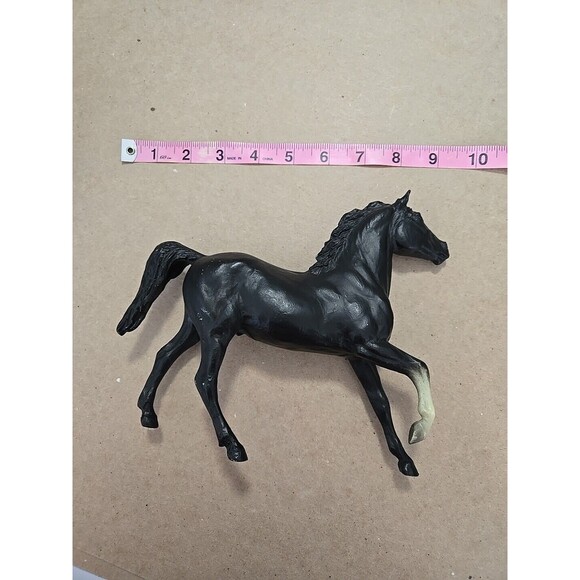 Vintage Breyer Black Horse Figurine Plastic Toy Stallion Statue Equestrian Decor - Picture 1 of 10